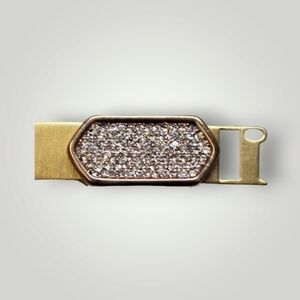 Keep Collective Charm Geo Bar Pave' Rose Gold